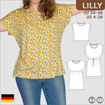 Lilly – Lockeres Shirt & Kleid mit 3 Längen Gr. 34-50 / BU 80-116 - Sewando