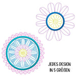 Stickdatei Set 8 Mandalas in jeweils 5 Größen - Sewando