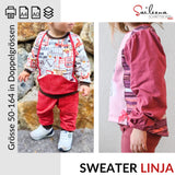 Sweater Linja, Schnittmuster Grösse 50-164