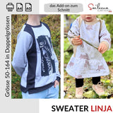 Sweater Linja ADD-ON, Schnittmuster Grösse 50-164