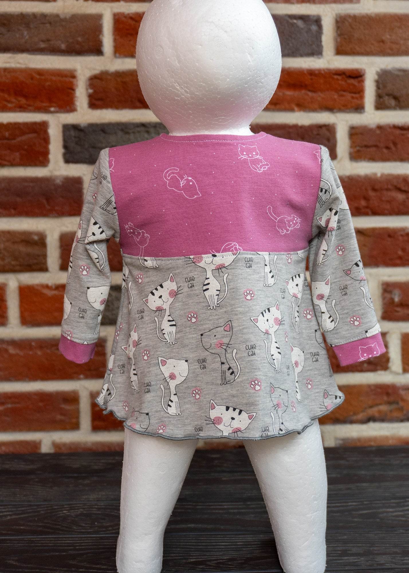 Linn – Babyshirt oder Kleid mit senkrechter Knopfleiste & Teilung Gr. 56-98 - Sewando
