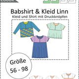 Linn – Babyshirt oder Kleid mit senkrechter Knopfleiste & Teilung Gr. 56-98 - Sewando