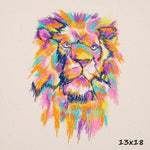 Stickdatei Löwe Scribble mehrfarbig - Sewando