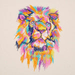 Stickdatei Löwe Scribble mehrfarbig - Sewando
