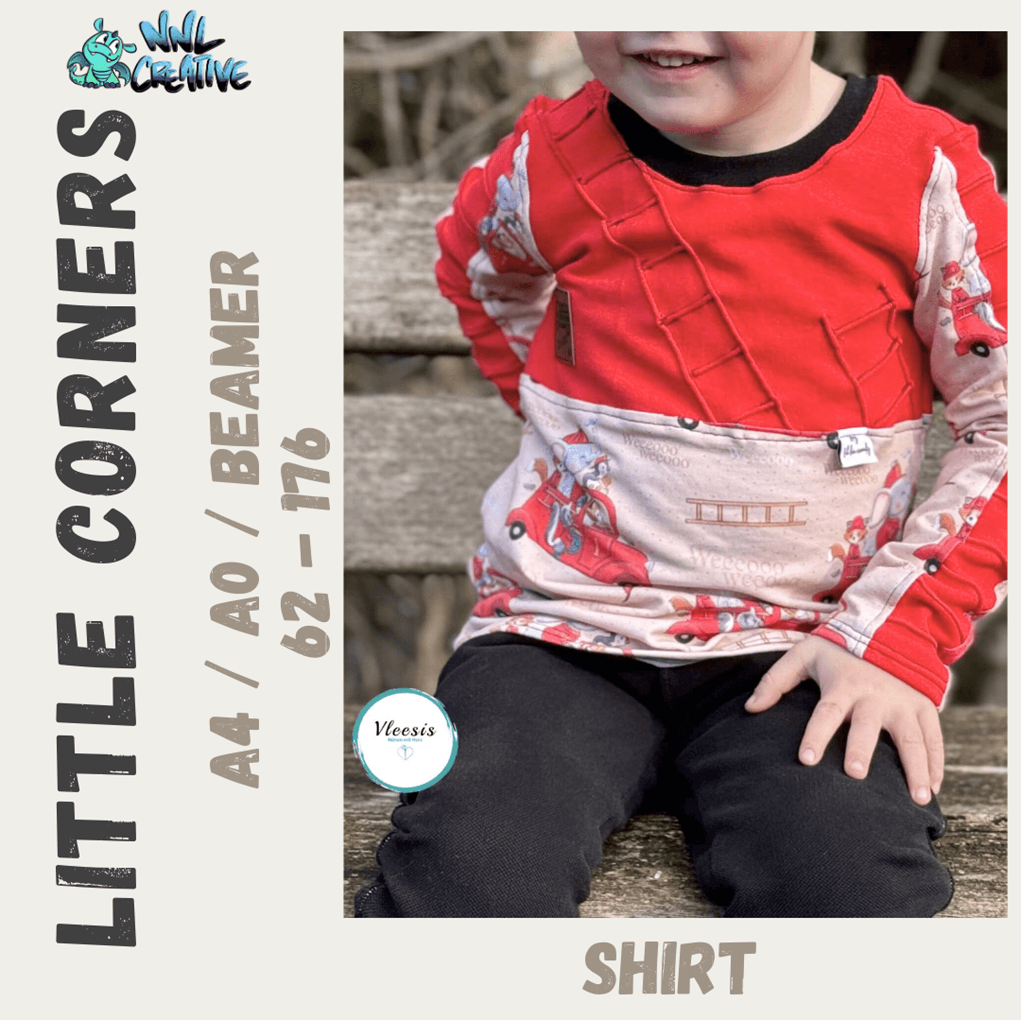 Schnittmuster *Little Corners Shirt* #LA-Shirt Gr. 62-176 - Sewando