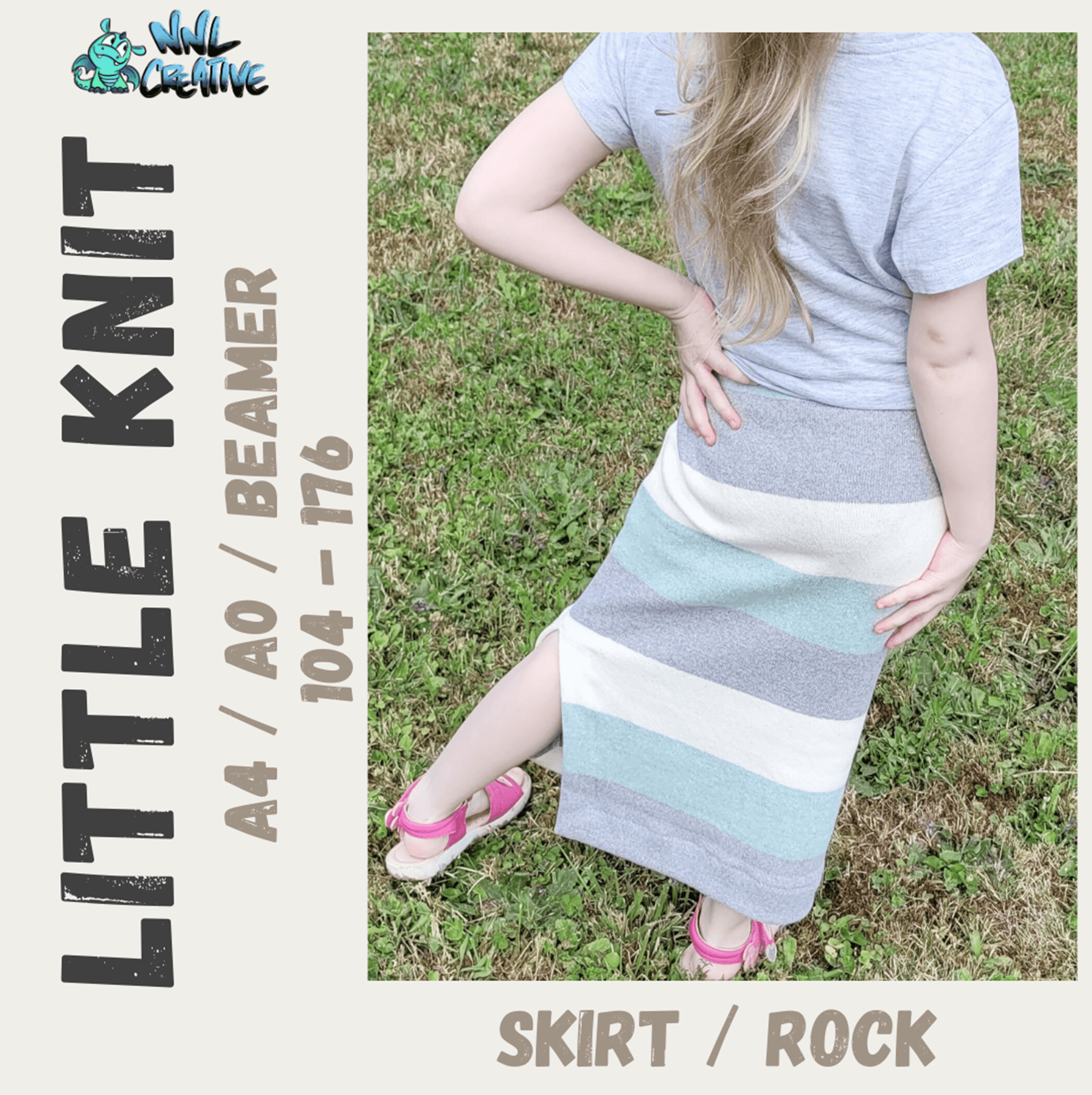 Schnittmuster *Little Knit Skirt* #Rock #Strickrock Gr. 104-176 - Sewando