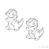 Digi Stamp Set "Kleiner Dino" - Drucken | Basteln | Plotterdatei
