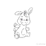 Digi Stamp Set "Kleiner Esel" Drucken, Basteln Plotterdatei