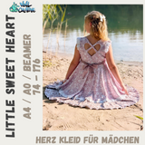 Schnittmuster *Little Sweet Heart Dress* #Herzkleid #Drehkleid #Herz-Rücken Gr. 74-176