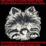 Stickdatei Applikation Pomeranian "Lou" - realistisch - FÜR HELLE & DUNKLE STOFFE