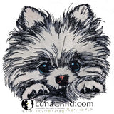 Stickdatei Applikation Pomeranian "Lou" - realistisch - FÜR HELLE & DUNKLE STOFFE