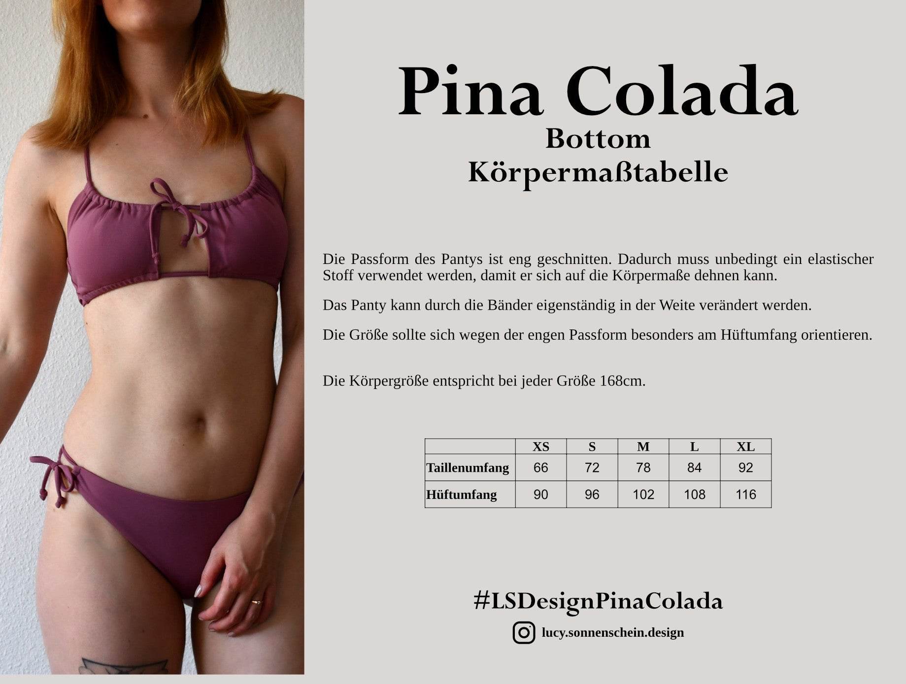 Bikini Set - Pina Colada - Schnittmuster - Gr. XS-XL : - Sewando