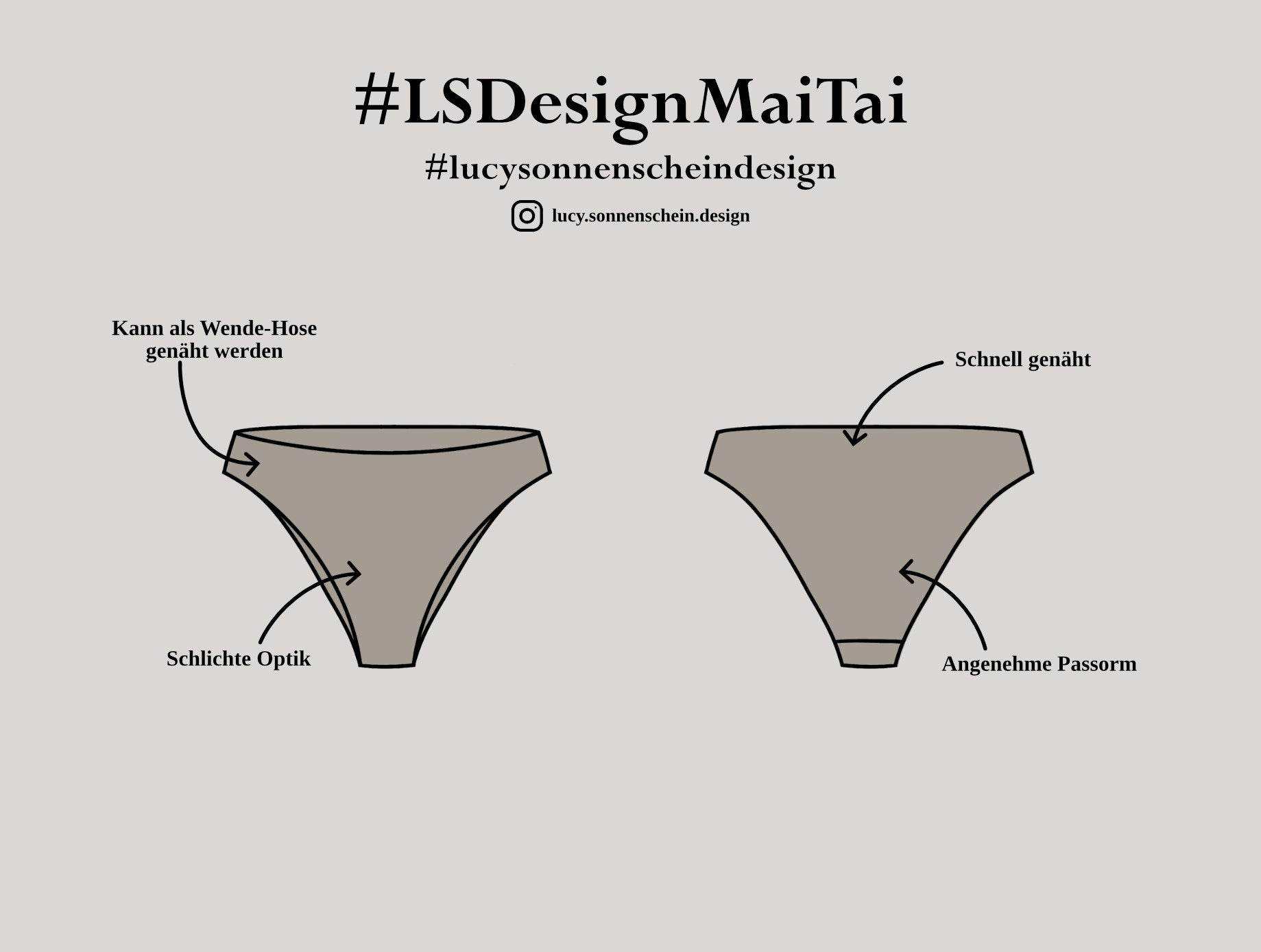 Bikini Set - Mai Tai -Schnittmuster - Gr. XS-XL - Sewando