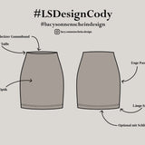 Enger Rock für elastische Stoffe - Cody -  Schnittmuster - Gr. 32-48