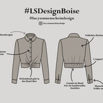 Bluse Wickeloptik - Boise - Schnittmuster - Gr. 32-48 - Sewando