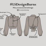 Bluse Rückenausschnitt - Burns - Schnittmuster - Gr. 32-48 - Sewando