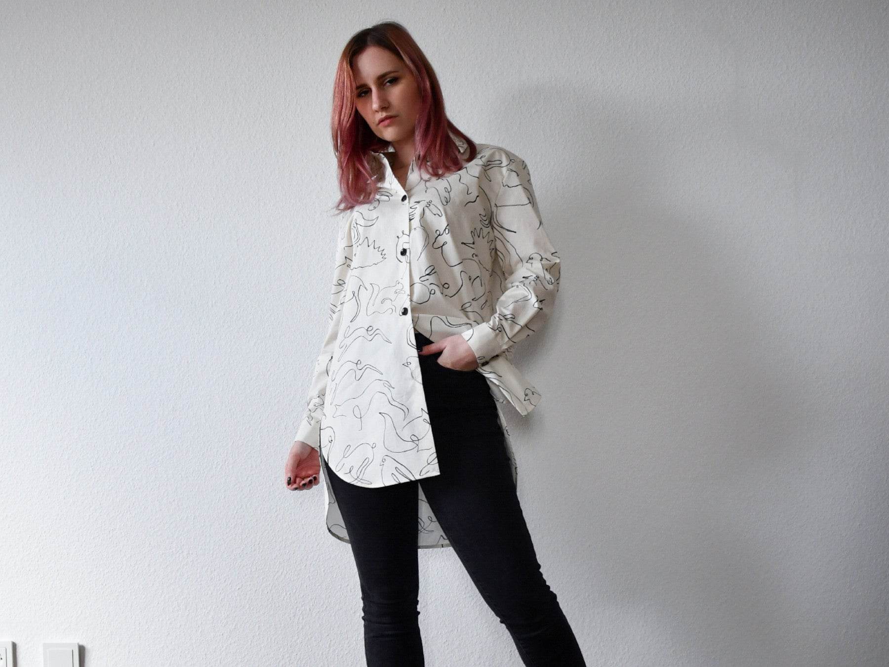 Overzised Bluse - Boston - Schnittmuster - Gr. 32-48 : - Sewando
