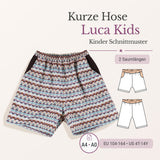 Schnittmuster Luca Kids – Kinder-Shorts mit Bündchen & optionalen Taschen Gr. 104-164