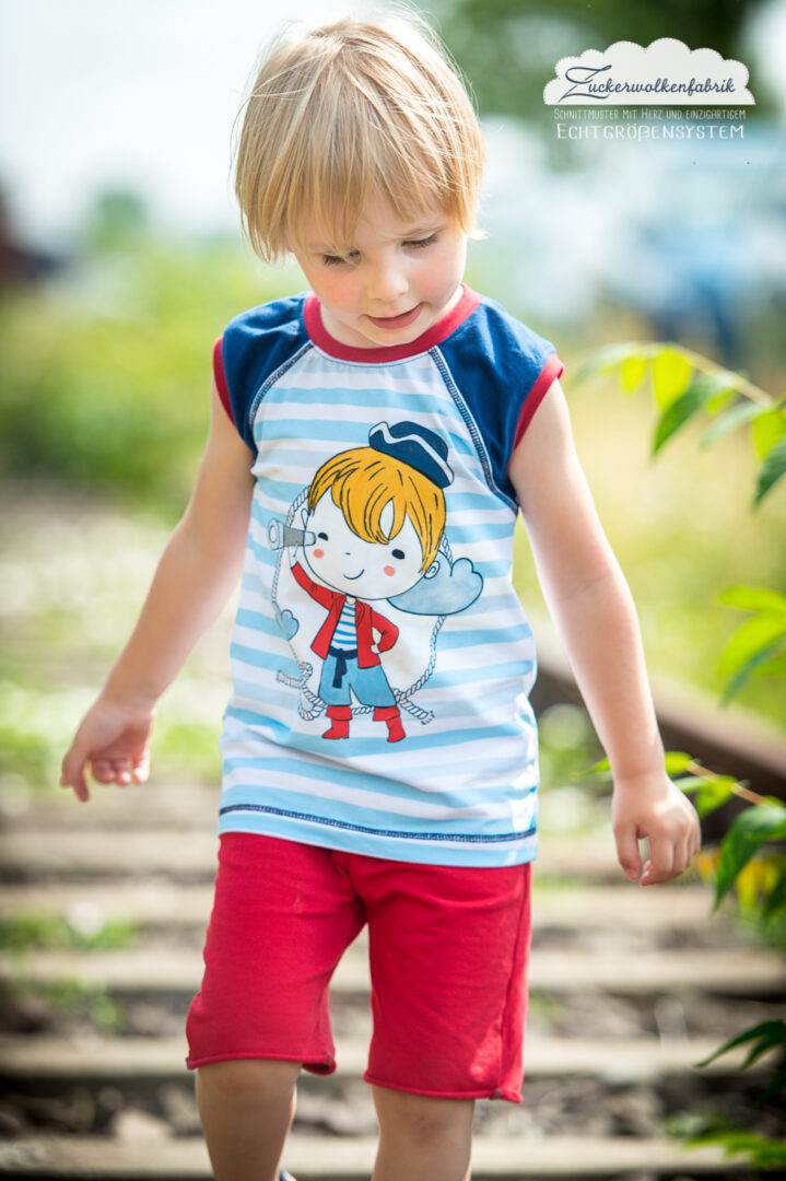 Sommer Outfitset 4 Ebooks Gr. 74 -140 Bermuda (3 Längen) & wandelbares Top/ Shirt / 4 Schnittmuster - Sewando