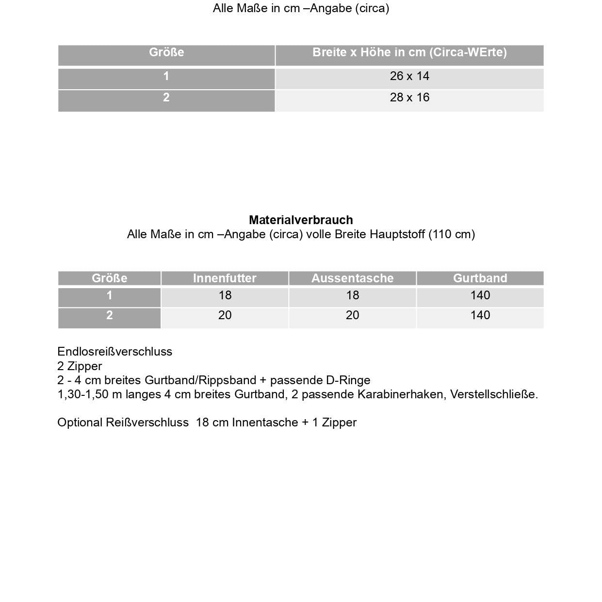 Schnittmuster Crossbag LUINO : - Sewando