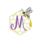 Stickdatei - Bienen-Monogramme A-Z - Sewando