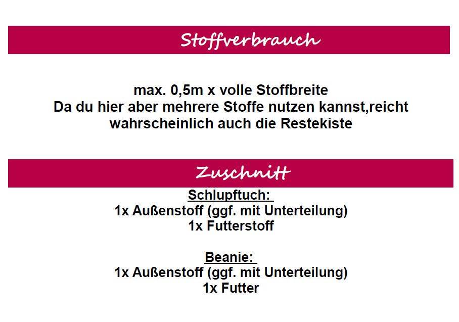 Schnittmuster Bealoo Mütze & Loop KU 43 - 57 - Sewando