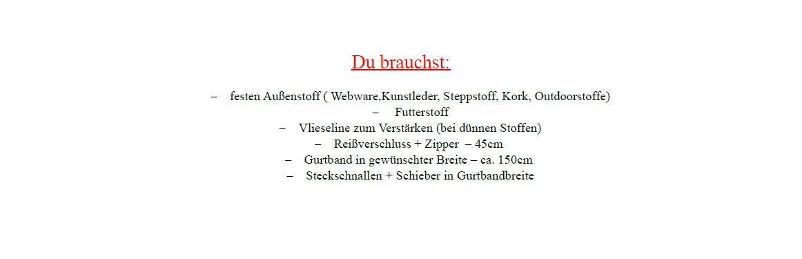 Schnittmuster Carry Brusttasche, Bauchtasche - Sewando
