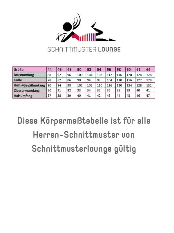 Schnittmuster Paulo - Poloshirt oder Rundhalsshirt für IHN Gr. 44-64 - Sewando