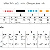 Schnittmuster Umstands-Leggings Avocade Gr. 36-44