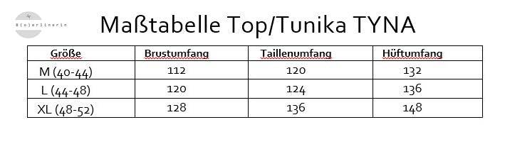 Top&Tunika TYNA Schnittmuster+Nähanleitung Gr. 40-52 für Webware : - Sewando