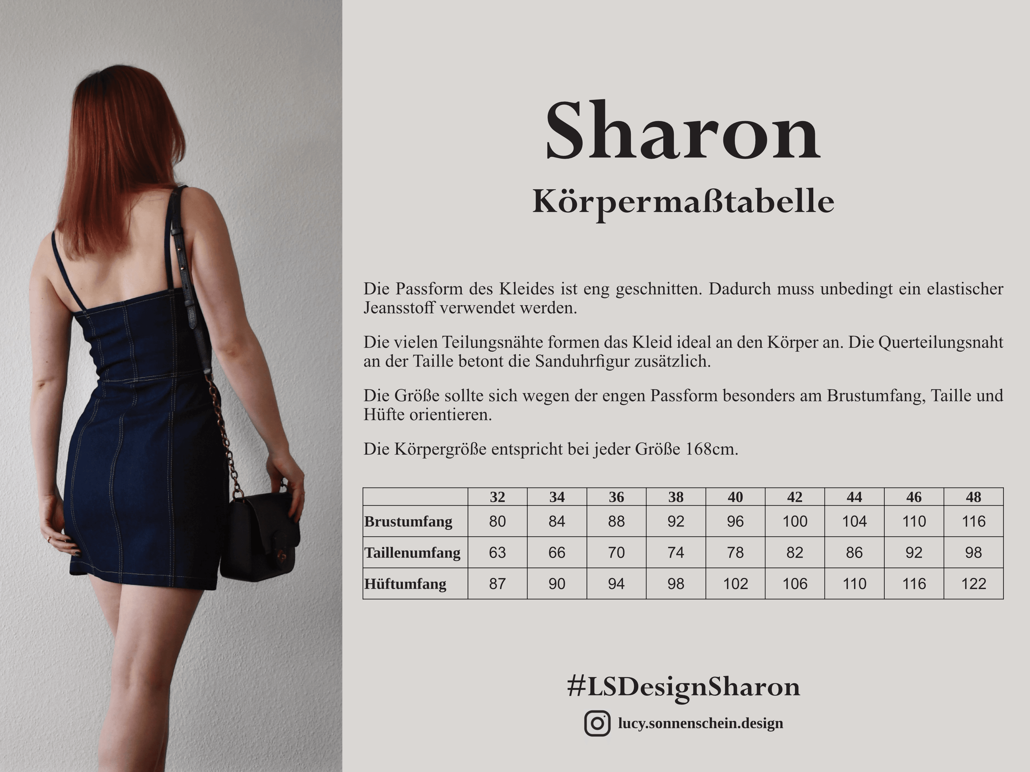 Jeanskleid - Sharon - Schnittmuster - Gr. 32-48 : - Sewando
