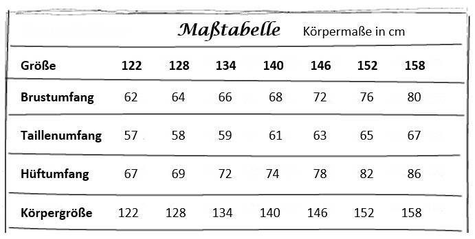 Schnittmuster Kinderdirndl Felia Gr. 122-158 - Sewando