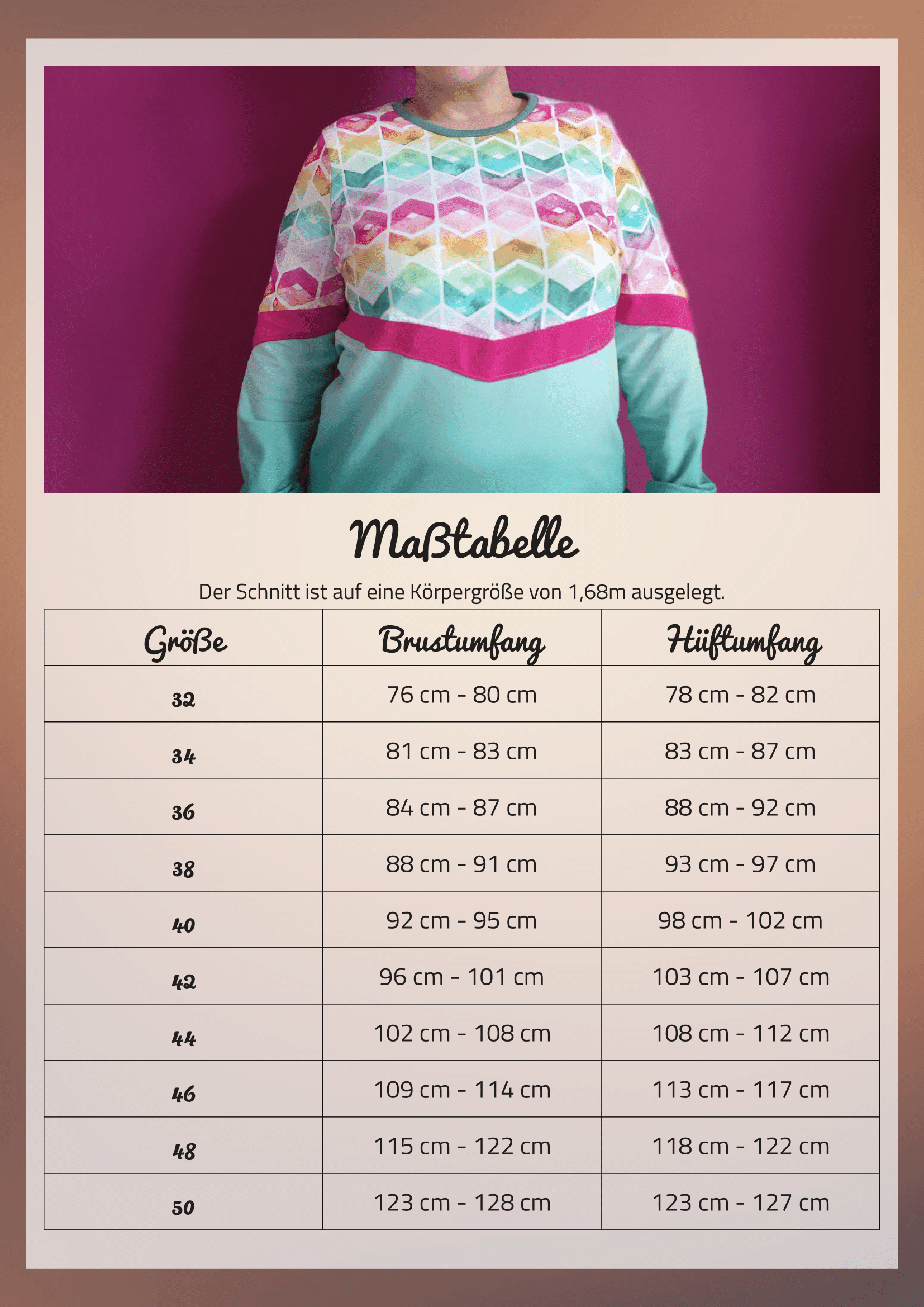 E-Book MissColorful 32-50 Schnittmuster - Sewando