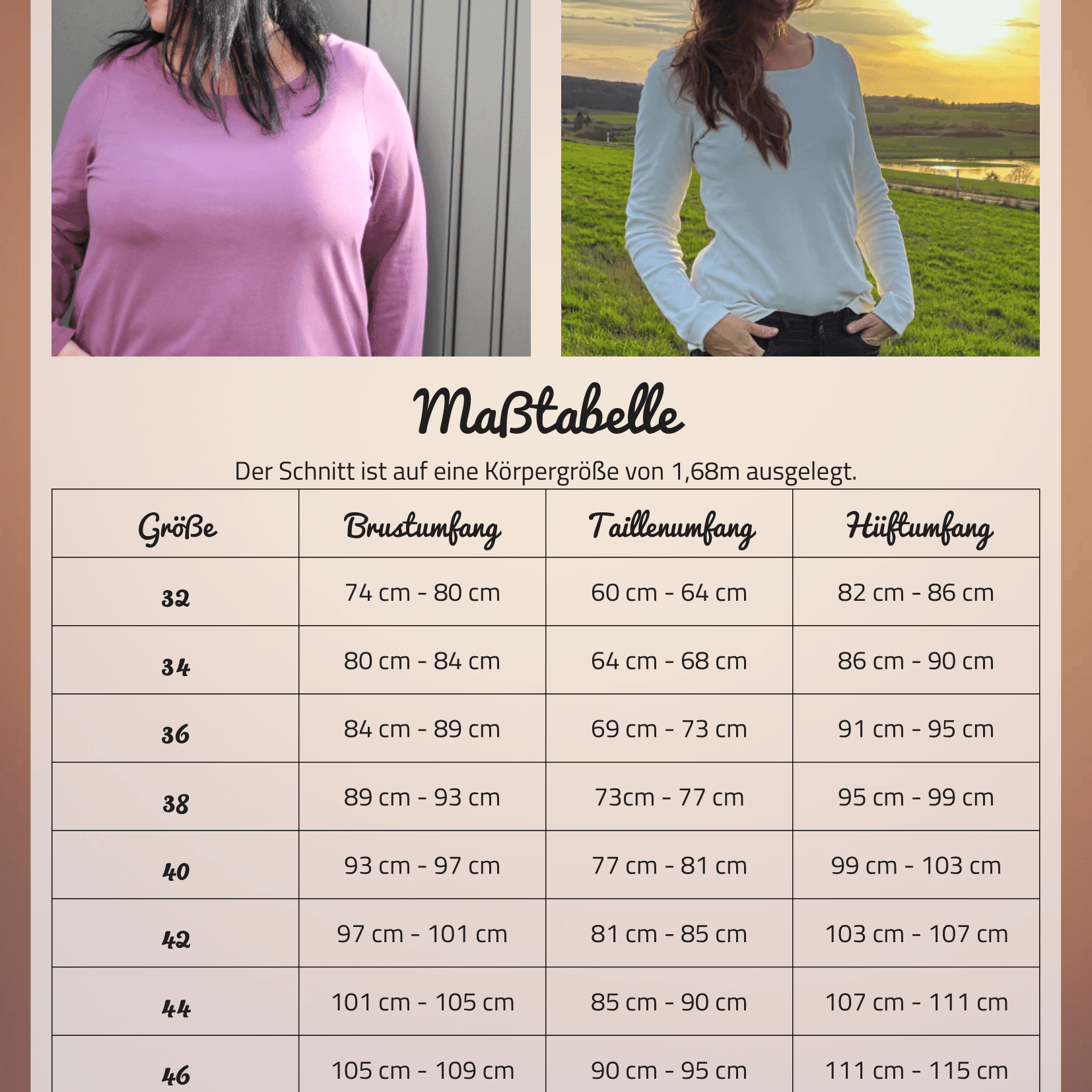 E-Book Shirt MissHarmonie Jersey 34-50 Schnittmuster - Sewando