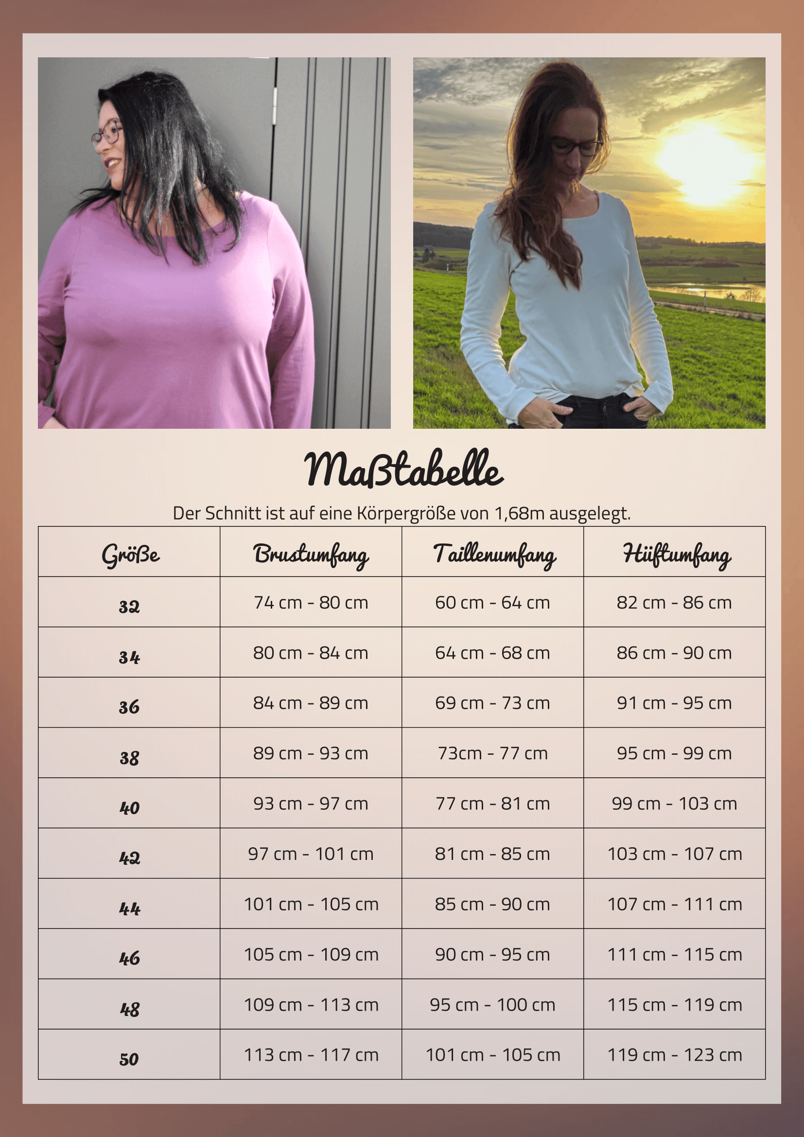 E-Book Shirt MissHarmonie Jersey 34-50 Schnittmuster - Sewando