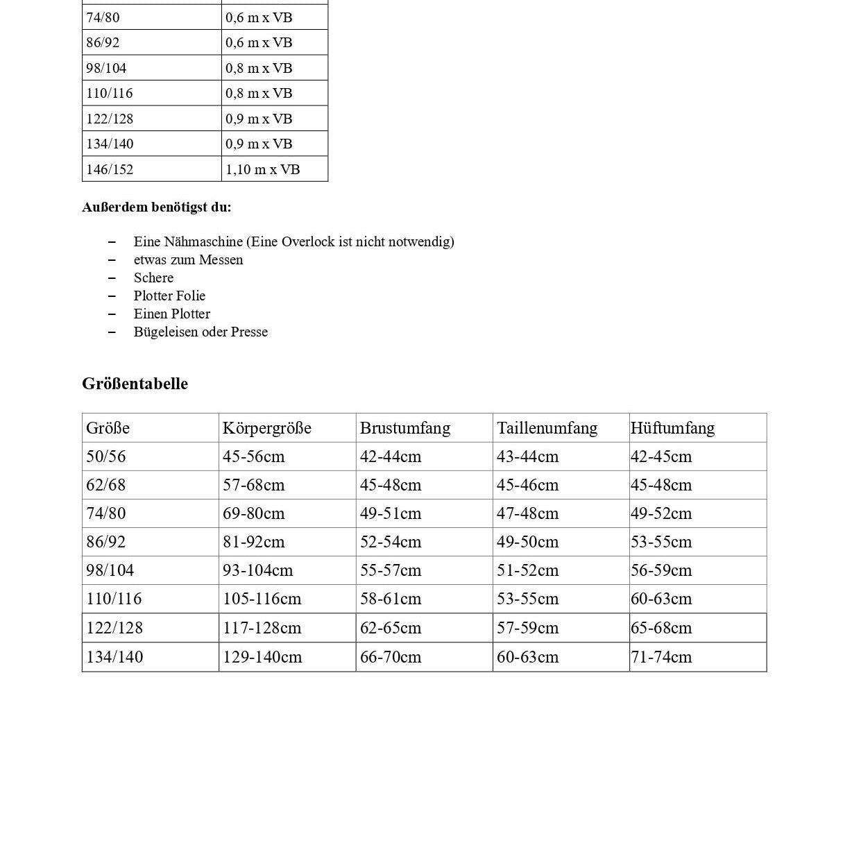 Schnittmuster Emmas Monsterhoodie Größe 74/80 – 146/152 - Sewando
