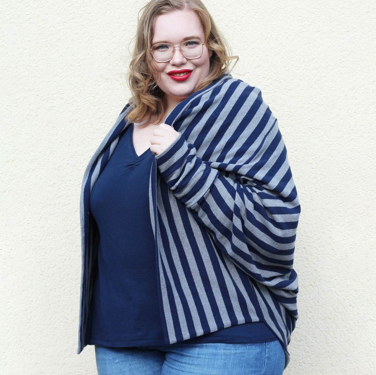 Schnittmuster Cocon Strickjacke MACAPA (32-56) : - Sewando