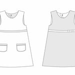 Mädchen Kleid mit Tropfenausschnitt ELENA Schnittmuster Ebook pdf Schnittmuster PDF Ebook download Patternforkids 