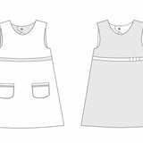 Mädchen Kleid mit Tropfenausschnitt ELENA Schnittmuster Ebook pdf Schnittmuster PDF Ebook download Patternforkids 