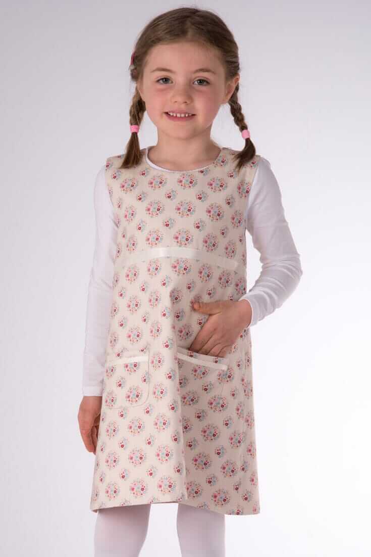 Mädchen Kleid mit Tropfenausschnitt ELENA Schnittmuster Ebook pdf Schnittmuster PDF Ebook download Patternforkids 
