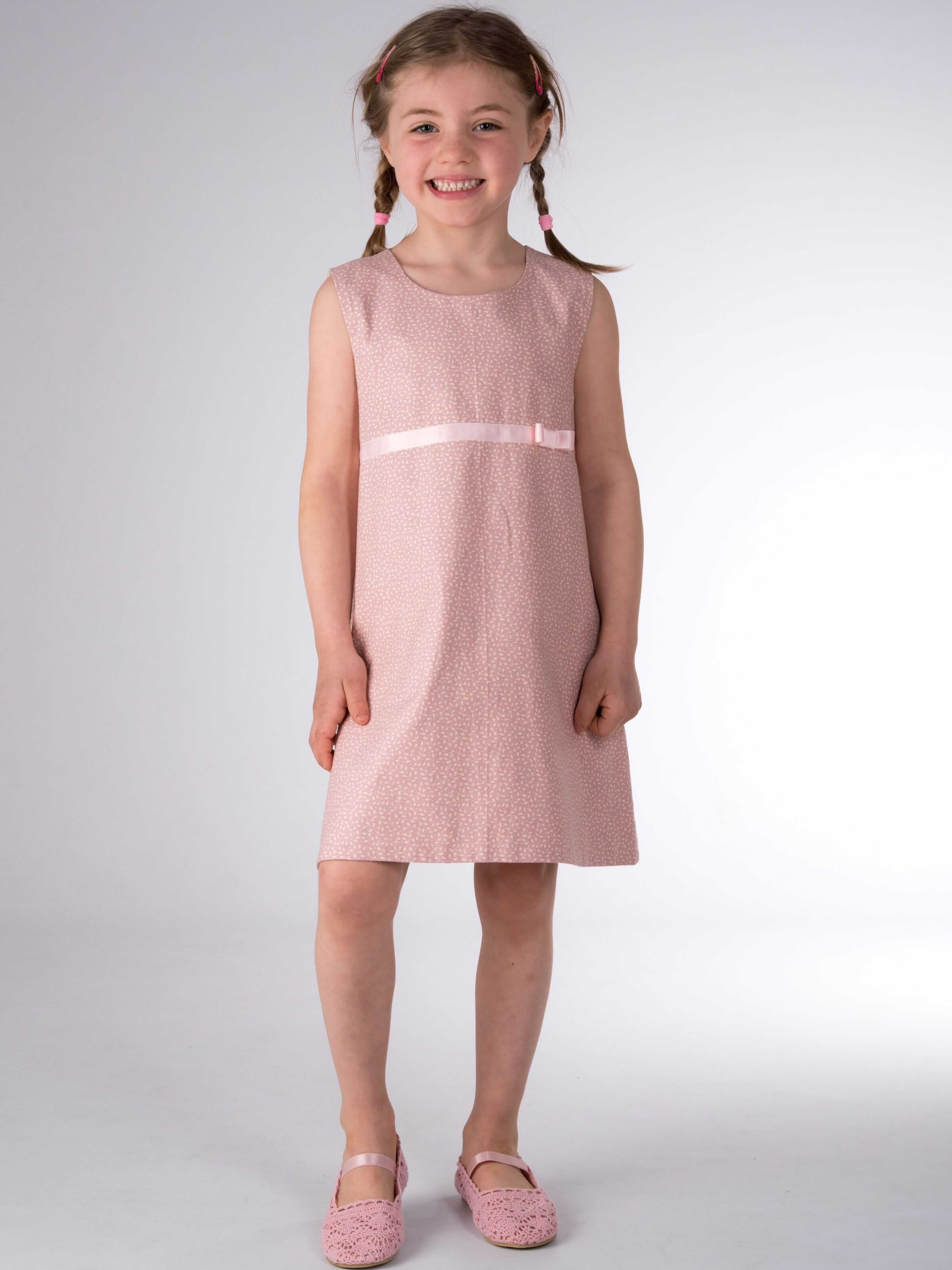 Mädchen Kleid mit Tropfenausschnitt ELENA Schnittmuster Ebook pdf Schnittmuster PDF Ebook download Patternforkids 