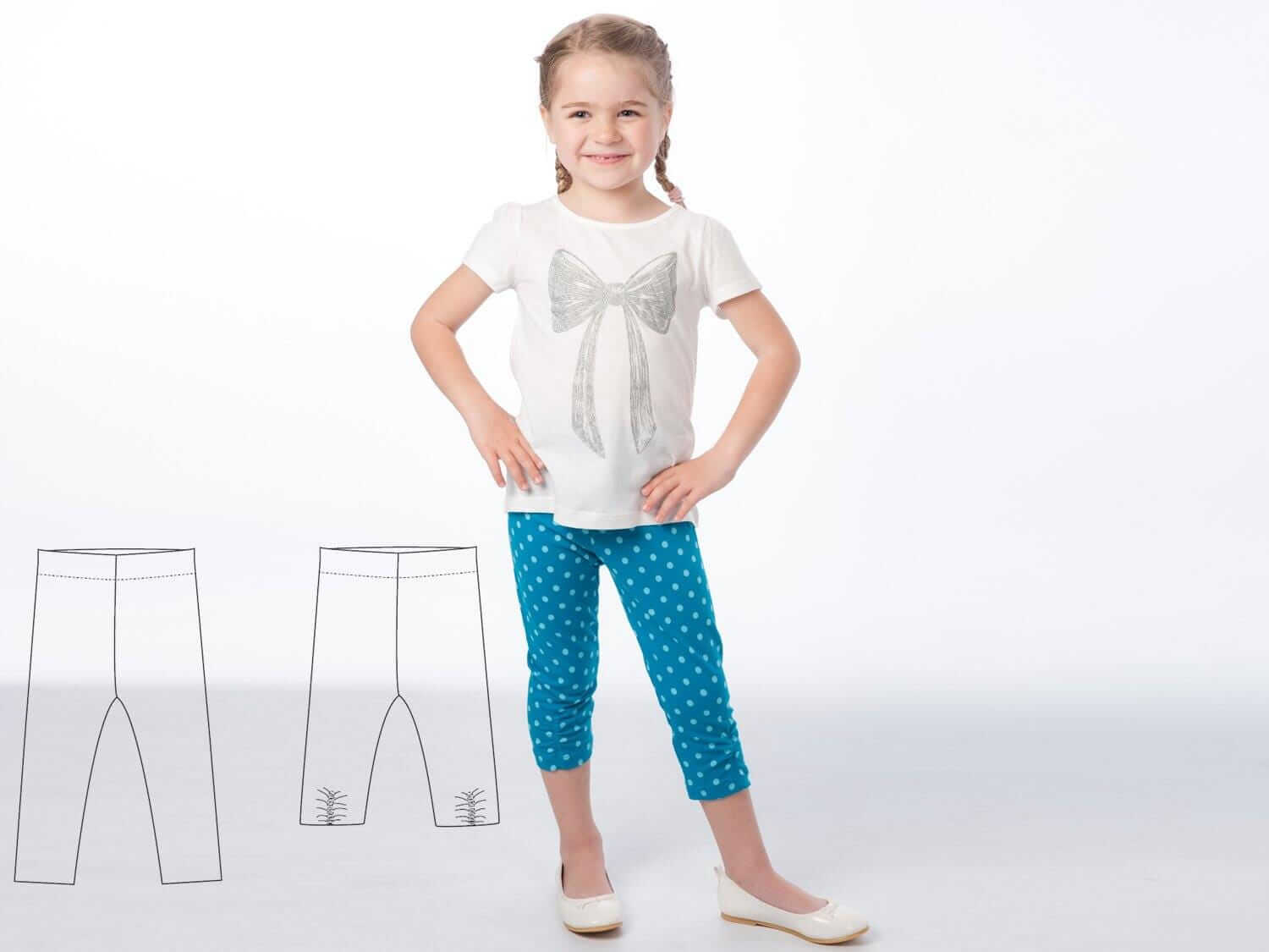 Mädchen Leggings Schnittmuster Ebook pdf BIBI Schnittmuster PDF Ebook download Patternforkids 
