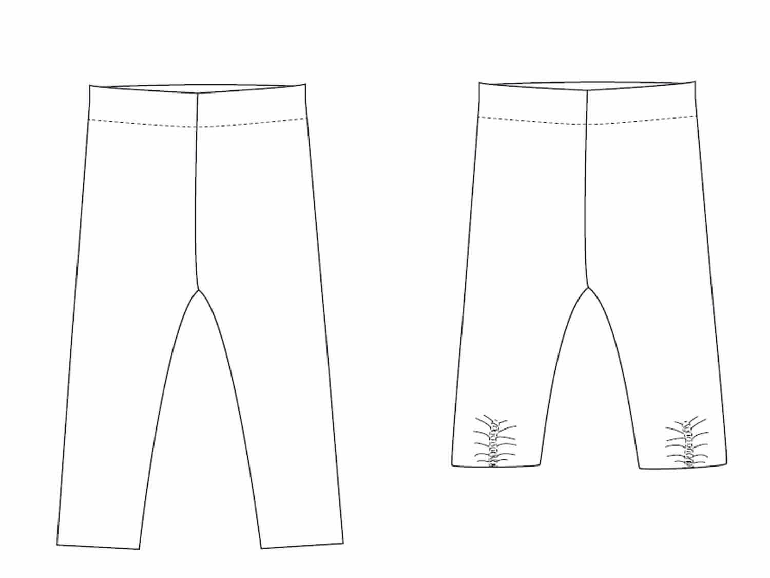 Mädchen Leggings Schnittmuster Ebook pdf BIBI Schnittmuster PDF Ebook download Patternforkids 
