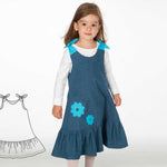 Mädchenkleid mit Schleifen Schnittmuster Ebook pdf SIENA Schnittmuster PDF Ebook download Patternforkids 