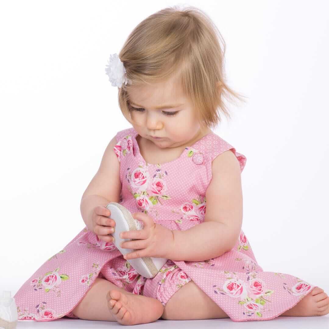 Schnittmuster Download – Mädchen Pinafore Kleid – Digitales PDF-Format – Komplette Anleitung – Rüschen-Design – Gefüttertes Oberteil – Baby- & Kleinkindgrößen – Einfacher Projektleitfaden – Druckbares Format – Mehrere Größen enthalten