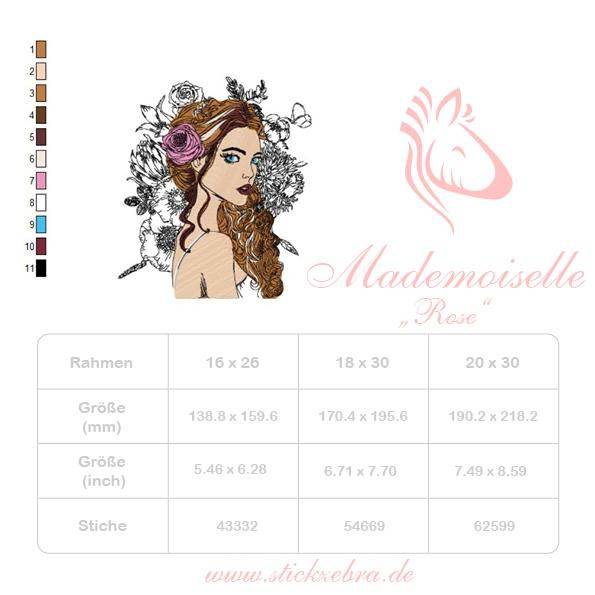 Frau Stickdatei – die elegante Blumenschönheit für deine Stickmaschine - Sewando