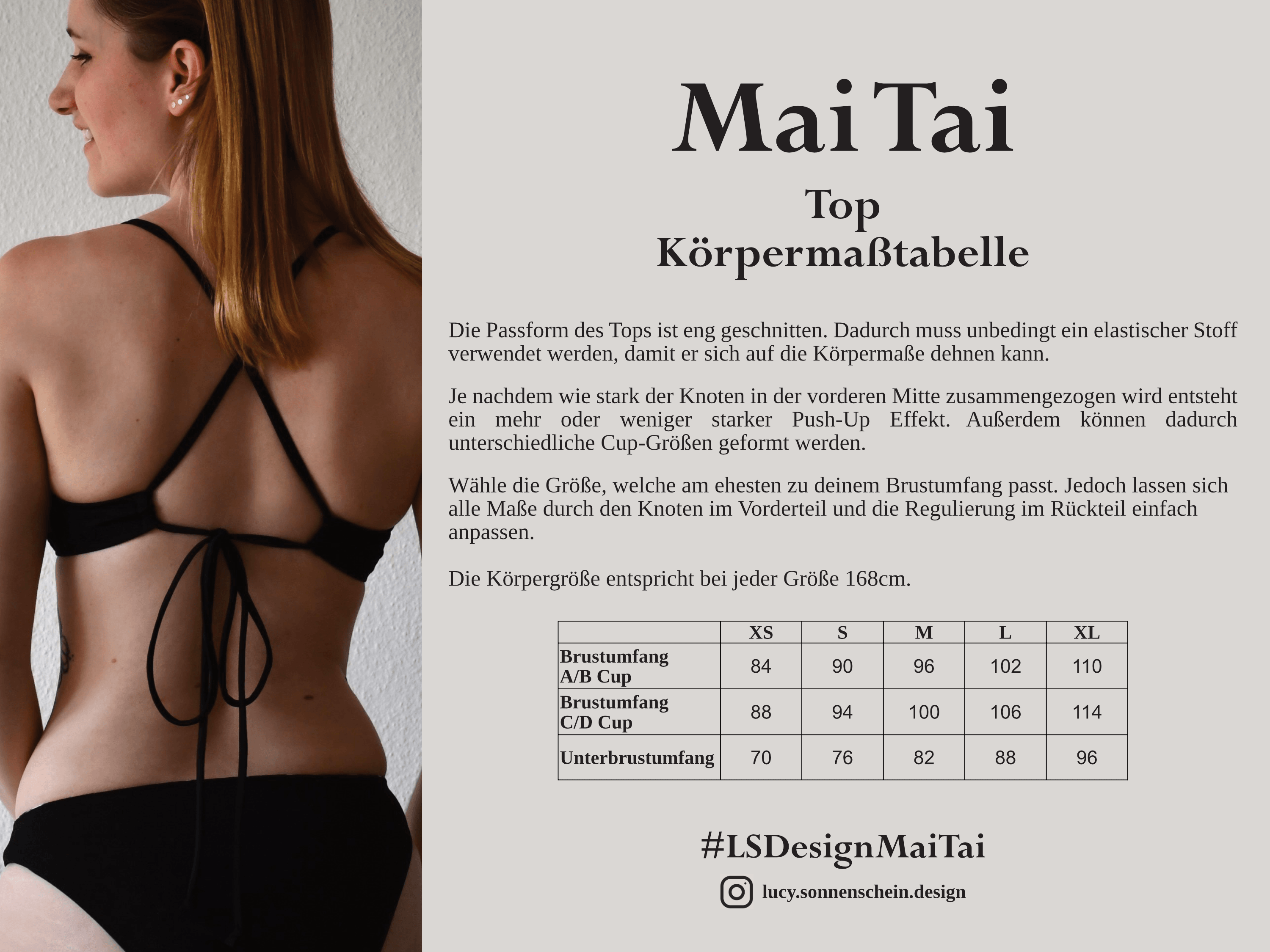 Bikini Top - Mai Tai - Schnittmuster - Gr. XS-XL : - Sewando