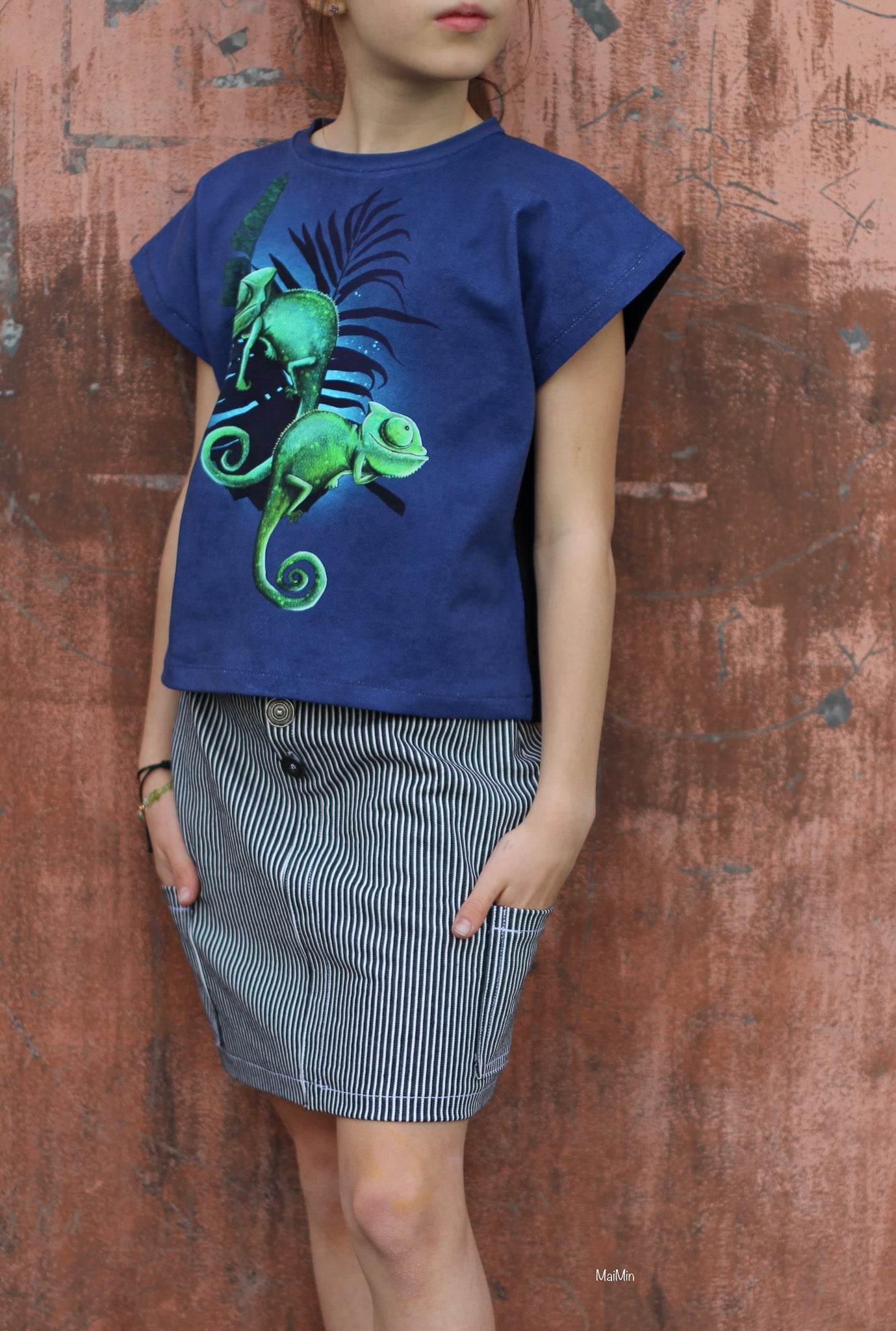 Schnittmuster Jeansskirt Ilvie Maxi Rock Gr. 122-164 - Sewando