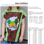 Schnittmuster Main ChillShirt - Langarm/Kurzarm Shirt mit überschnittenen Ärmeln & Teilungen - 80-164 - Sewando