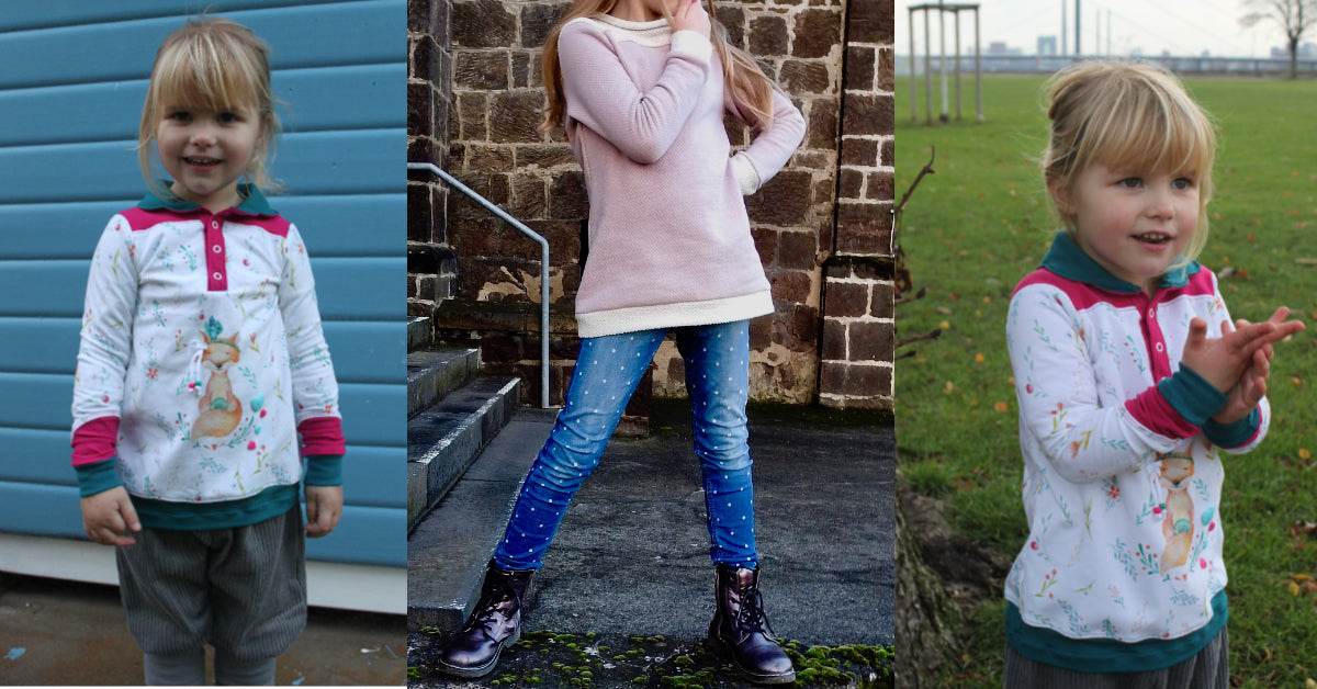 PAOLA: 1 SCHNITT- 4 STYLES: LONGSLEEVE - PULLI EBOOK 92-158 - Sewando